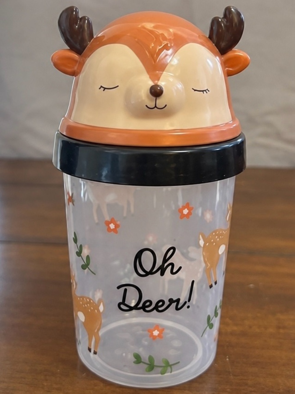 NWT - NO STRAW Zak Design - 13 fl oz Super Sipper Tumbler Reindeer Christmas Cup